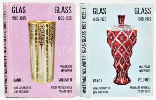 Waltraud Neuwirth: Glas 1905-1925. Vom Jugendstil zum art deco. Band I-II. Glass 1905-1925. From art noveau to art deco. Volume I-II. Wien, 1985-1987, Selbstverlag Dr. Waltraud Neuwirth. Német és angol nyelven. Nagyon gazdag képanyaggal illusztrált. Kiadói egészvászon-kötések, kiadói papír védőborítókban, kopott papírborítókkal, az I. köteten kis szakadással.