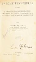 Hreblay Emil: Baromfitenyésztés. I-II. füzet. [Egybekötve.] Bp., 1909., "Pátria",56+59+1 p. Fekete-fehér illusztrációkkal. Átkötött kartonált papírkötés, foltos lapokkal, névbejegyzésekkel.