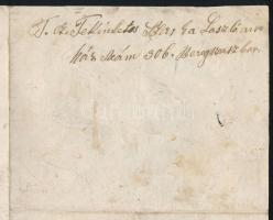 1870 Beregszászi kéményseprő számlája, hajtott, kissé foltos