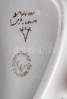 Napoleon 6 darabos porcelán gyűjtemény, közte értékes Sarreguimenes, Limoges porcelánok, csésze aljj...