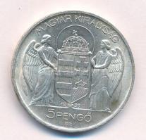 1939. 5P Ag "Horthy balra" sérült kapszulában T:AU,XF karc, kis ph 
Adamo P8.2