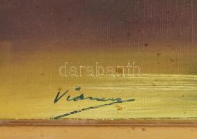 Olvashatatlan jelzéssel: Virágok. Olaj, vászon, dekoratív fakeretben, 40x50 cm