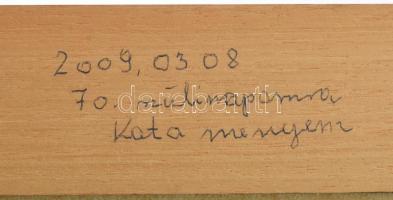 Fekete Zsolt (1964-): Tihany (balatoni vitorlások). Olaj, farost, jelzett, dekoratív fakeretben. 30×...