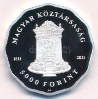 2011. 5000Ft Ag "A Deák téri Evangélikus Templom" kapszulában, tanúsítvánnyal T:PP kis kar...