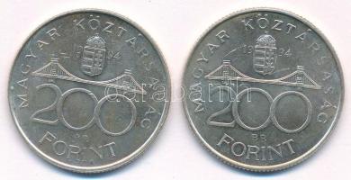 1994. 200Ft Ag "Deák" (2x) T:AU,XF 
Adamo F13.1