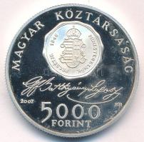 2007. 5000Ft Ag "Batthyány Lajos születésének 200. évfordulója" kapszulában, tanúsítvánnya...