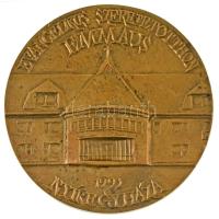 1993. "Evangélikus Szeretetotthon Emmaus - 1993 Nyíregyháza" nagyméretű emlékplakett, peremen "077/100" számozással (118mm) T:AU patina, kis anyaghiba