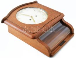 Mauthe art deco felesütős falióra, inga járatos, működő, szép állapotban, kis karccal 34x44 cm