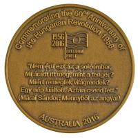 Ausztrália 2016. "Az 1956-os forradalom 60. évfordulójára" bronz emlékérem dísztokban (50m...