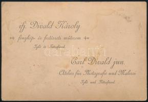 cca 1890 Magas-Tátra (High Tatras, Vysoké Tatry), szálloda épülete, keményhátú fotó ifj. Divald Káro...