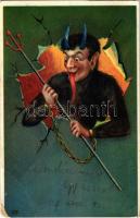 1907 Krampusz / Krampus. EAS litho (EB)