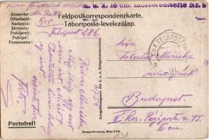 1916 Kriegsfürsorgeamt des K.u.K. Kriegsministeriums / WWI Austro-Hungarian K.u.K. military art post...