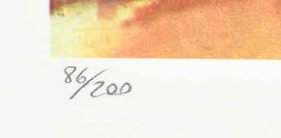 Pablo Picasso (1881-1973): Ülő hölgy (Olga). Ofszet litográfia, papír. Sorszámozott 86/200.Jelzett a...