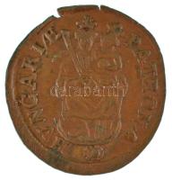 1706K-B Rézpoltúra "II. Rákóczi Ferenc" (2,45g) T:AU patina Hungary 1706. Poltura "Francis II Rákóczi" Kremnitz (2,45g) C:AU patina Huszár: 1549., Unger II.: 1139.a