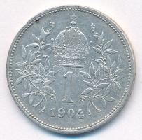 Ausztria 1904. 1K Ag "Ferenc József" T:XF
Austria 1904. 1 Corona Ag "Franz Joseph&qu...