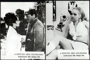 cca 1971 ,,A követek nem gyilkolnak" című NDK bűnügyi film jelenetei és szereplői, 9 db vintage...