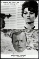 cca 1971 ,,A követek nem gyilkolnak" című NDK bűnügyi film jelenetei és szereplői, 9 db vintage...