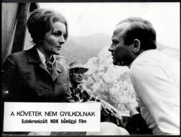 cca 1971 ,,A követek nem gyilkolnak" című NDK bűnügyi film jelenetei és szereplői, 9 db vintage...