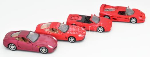 4 db Maisto Ferrari fém makett kinyitható ajtókkal jó állapotban