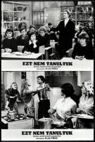 cca 1976 ,,Ezt nem tanultuk" című szovjet film jelenetei és szereplői, 16 db vintage produkciós filmfotó ezüst zselatinos fotópapíron, a használatból eredő (esetleges) kisebb hibákkal, 18x24 cm