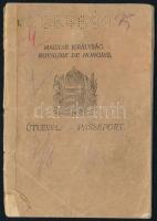 cca 1930 Útlevél dr. Hoffer Ferenc miniszteri tanácsos részére nagyon sok bejegyzéssel