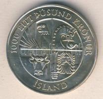 Izland 1974. 1000K Ag "1100 éves az első település" T:BU