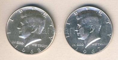 USA 1967-68. 1/2$ Ag "Kennedy" (2x) T:2,2/3