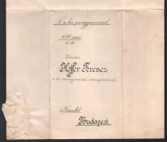 1917 Wekerle Sándor (1878-1963) pénzügyminiszter és miniszterelnök aláírása kinevezési okiraton