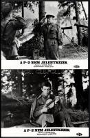 cca 1968 ,,A P-2 nem jelentkezik" című szovjet film jelenetei és szereplői, 9 db vintage produk...