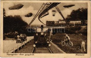 1922 Nyíregyháza-Sóstó gyógyfürdő, vasúti híd. A Jövőben montázs (EK)