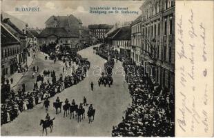 1912 Budapest I. Szent István körmenet a várban. Schwarcz Jakab kiadása (EB)