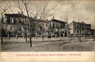 1909 Budapest I. Gyengeelméjűek m. kir. országos intézete. Alkotás utca 16., Hollenzer és Okos kiadása (EK)