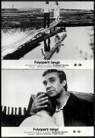 cca 1983 ,,Folyóparti tangó" című szovjet film jelenetei és szereplői, 6 db vintage produkciós filmfotó ezüst zselatinos fotópapíron, a használatból eredő (esetleges) kisebb hibákkal, 18x24 cm