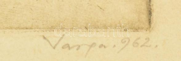 Varga Nándor Lajos (1895-1978): Dusnoki szélmalom. Rézkarc, papír, jelzett, számozott (15/50), 30×28...