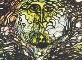 Péli Tamás (1948-1994): Az arckép. Művészi nyomat, papír, jelzett, számozott (37/100). 42x29,5 cm. R...