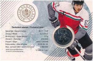 2018. 50Ft Cu-Ni "Jégkorong Világbajnokság" első napi veret számozott díszcsomagolásban (0...