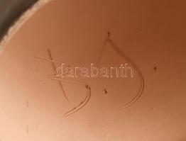 Kerámia szerzetes figura, jelzett, kopott, m: 16 cm