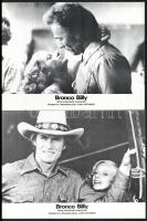 cca 1980 ,,Bronco Billy" című amerikai film jelenetei és szereplői, 9 db produkciós filmfotó ny...