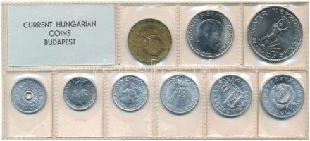 1971. 2f-10Ft (9xklf) érmés forgalmi sor fóliatokban T:UNC patina 
Adamo FO4