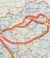 1956-os forradalom és szabadságharc eseményei, Magyarország - Budapest, kétoldalas modern térkép, fé...