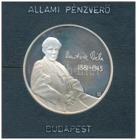 Fülöp Zoltán (1951-2004) 1981. "Bartók Béla 1881-1945 / A kékszakállú herceg vára" jelzett Ag emlékérem piros műbőr tokban, német és angol nyelvű tanúsítvánnyal (20g/0.925/37mm) T:PP patina, ujjlenyomat