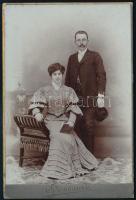 cca 1905 Makó, Homonnai Nándor fényképész műtermében készült, keményhátú, vintage fotó, 16,2x10,8 cm