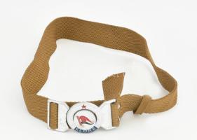 Úttörő öv, festett alumínium csattal, h: 78 cm