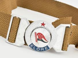 Úttörő öv, festett alumínium csattal, h: 78 cm