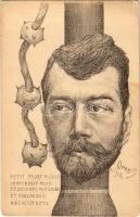 Petit Fouet Russe / Francia politikai karikatúra II. Miklós orosz cárról / French political caricature of Nicholas II of Russia s: Orens Denizard (EK)