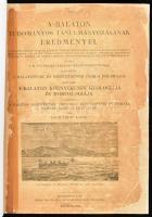 A Balaton Tudományos Tanulmányozásának Eredményei.  Lóczi Lajos, lóczi: A Balaton környékének geologiai képződményei és ezeknek vidékek szerinti telepedése. Bp. 1913. Kilián. (Hornyánszky ny.) VIII, [1] + 617 p. + 1 t. (tábl., kihajtható) 15 mell. (kihajtható; ebből 3 színezett Borító sérült. Modern félvászon kötésben