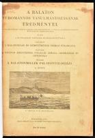 A Balatonmellék paleontológiája. Kiad.: A Magyar Földrajzi Társaság Balaton-bizottsága. 2. köt. Bp., 1912, Kilián Frigyes (A Balaton tudományos tanulmányozásának eredményei. 1. köt.: A Balatonnak és környékének fizikai földrajza. 1. rész: A Balaton környékének földrajzi leírása, orográfiája és geológiája. Függelék). számos szövegközi ábrával, képmelléklettel. Címlap sérült Modern félvászon kötésben