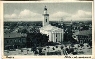 Mezőtúr, Látkép a református templommal, Kálmán Sándor üzlete, bank. Corvina kiadása