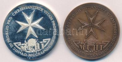 Bozó Gyula (1913-2004) / Szabó Géza (1939-) DN "Johannita rend / 1241. Muhi" Ag és bronz e...