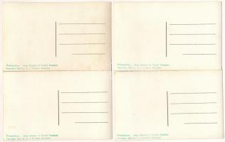 Kazán-szoros, Cazane; 4 db eredeti fotó képeslap N.I. Norlandtól / 4 original photo postcards from 1...